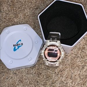 Rose gold baby G watch